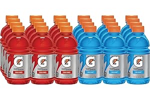 Gatorade Thirst Quencher, Fruit Punch and Cool Blue Variety Pack, 12 Ounce (Pack of 24)