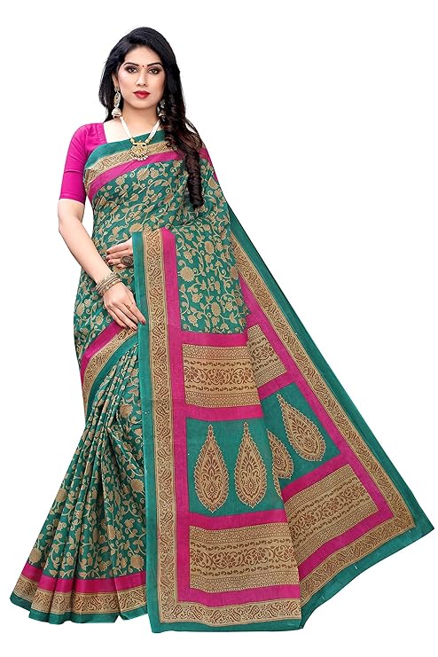 Women's Pure Cotton Saree Without Blouse(SH- Pure Cotton 100%1052)