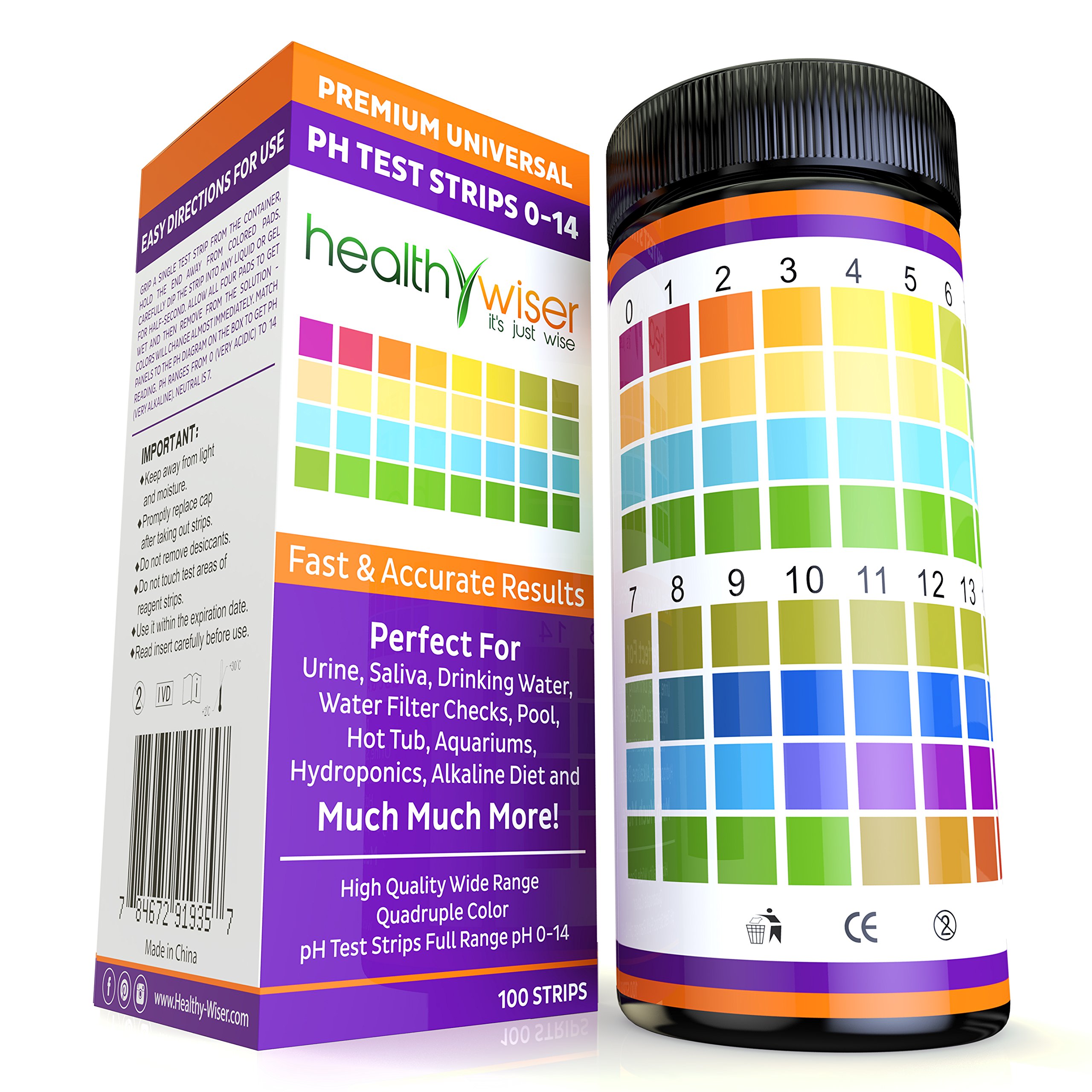 pH Test Strips 014, Universal Strips To Test Water Quality For