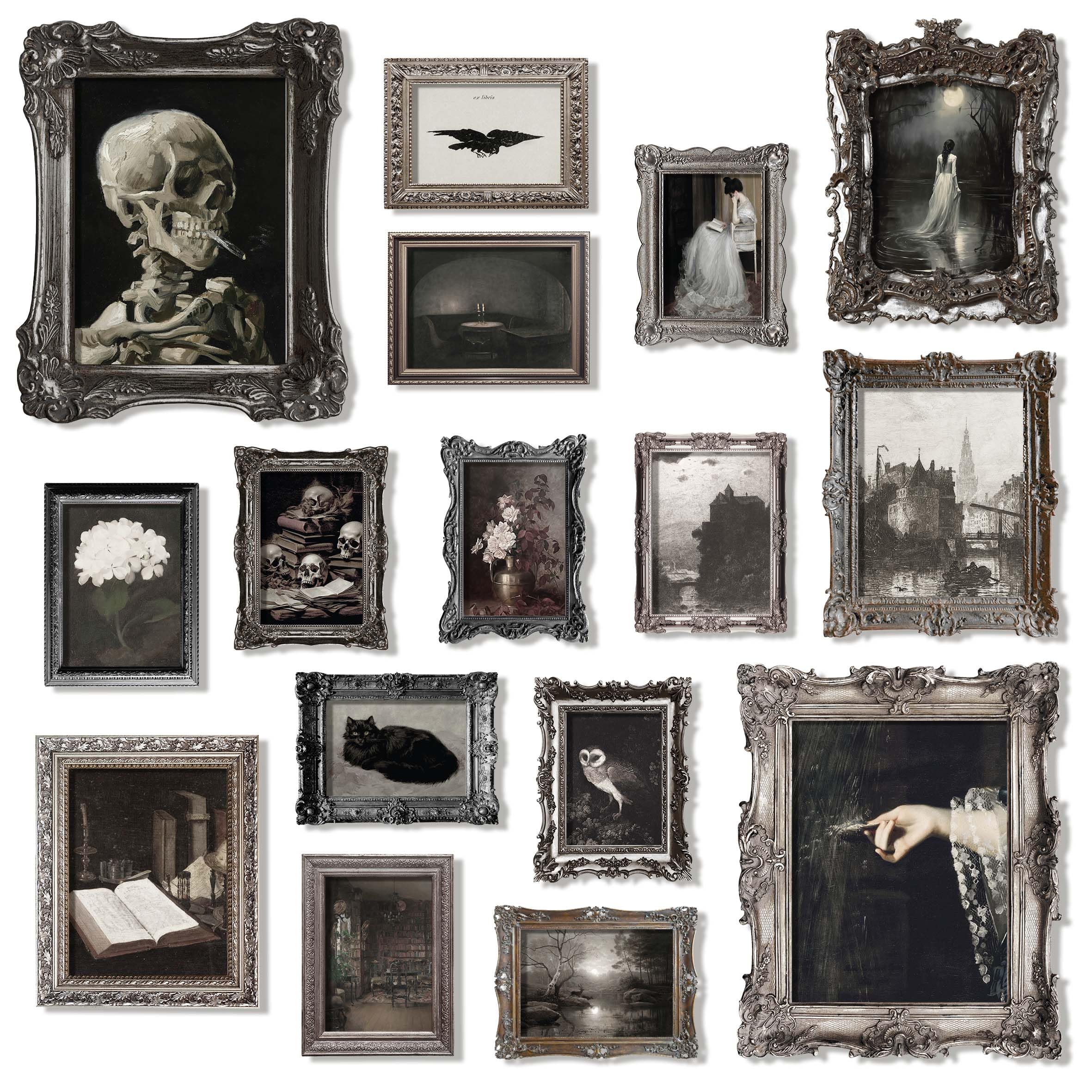 Photo 1 of 97 Decor LARGE 11x14 Vintage Dark Academia Decor For Bedroom - 11x14 Moody Dark Academia Wall Art Prints, Victorian Gothic Home Decor Aesthetic Pictures, Goth Poster For Office (Unframed)