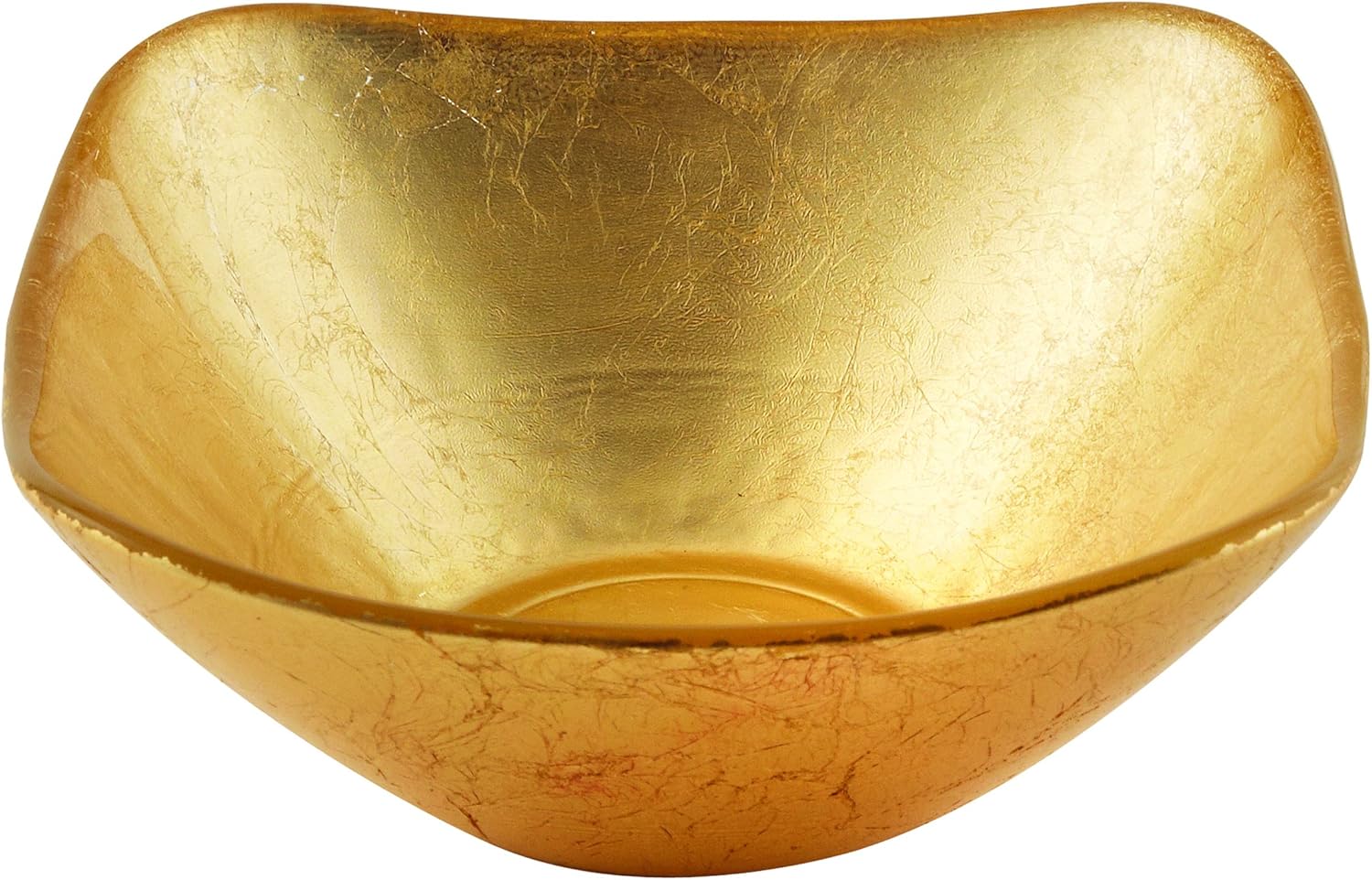 Elegance Atlas Square Gold Glass Bowl, 5Inch Serving Bowls