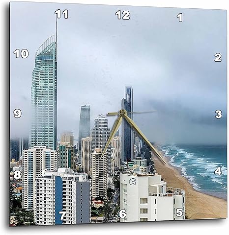 Amazon Com 3drose Gold Coast City In Queensland Australia Wall Clock 13x13 Home Kitchen