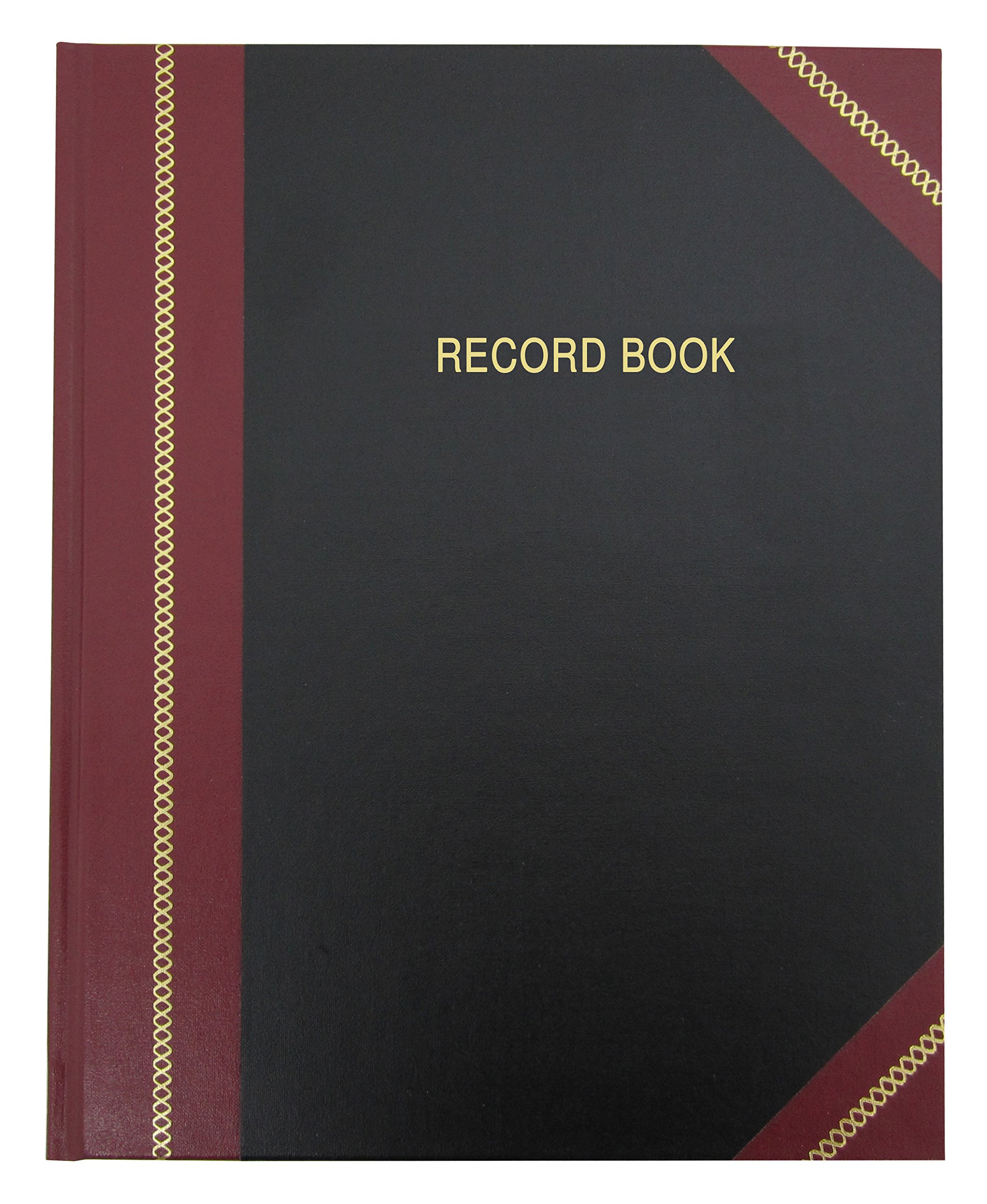 BookFactory Record Book/Professional Record and Account Notebook/College Ruled Notebook - 96 Ruled Pages (8" x 10") Section Sewn Hardbound (RA-096-SRS-A-LKMST15)
