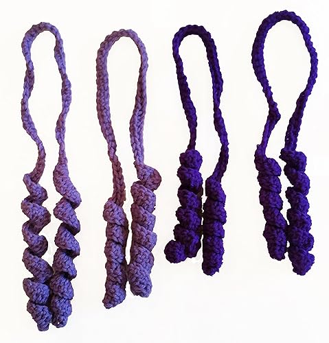 Amazon Com Set Of 4 Crochet Curly Hair Ties Lavender And Purple