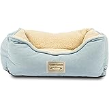 Harry Barker Cozy Sherpa Chambray Bed for Dogs, 32" L X 24" W X 12" H