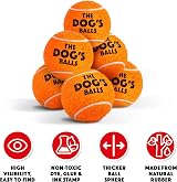 The Dog's Balls Dog Tennis Balls Orange Small 6 Pack Non Abrasive Felt view 6