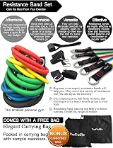TheFitLife Resistance Bands Set 110lbs with Handles Door Anchor Ankle Straps view 6