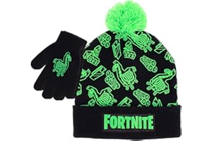 FORTNITE Boys Winter Beanie Hat and Snow Gloves for Boys 2 Piece Set