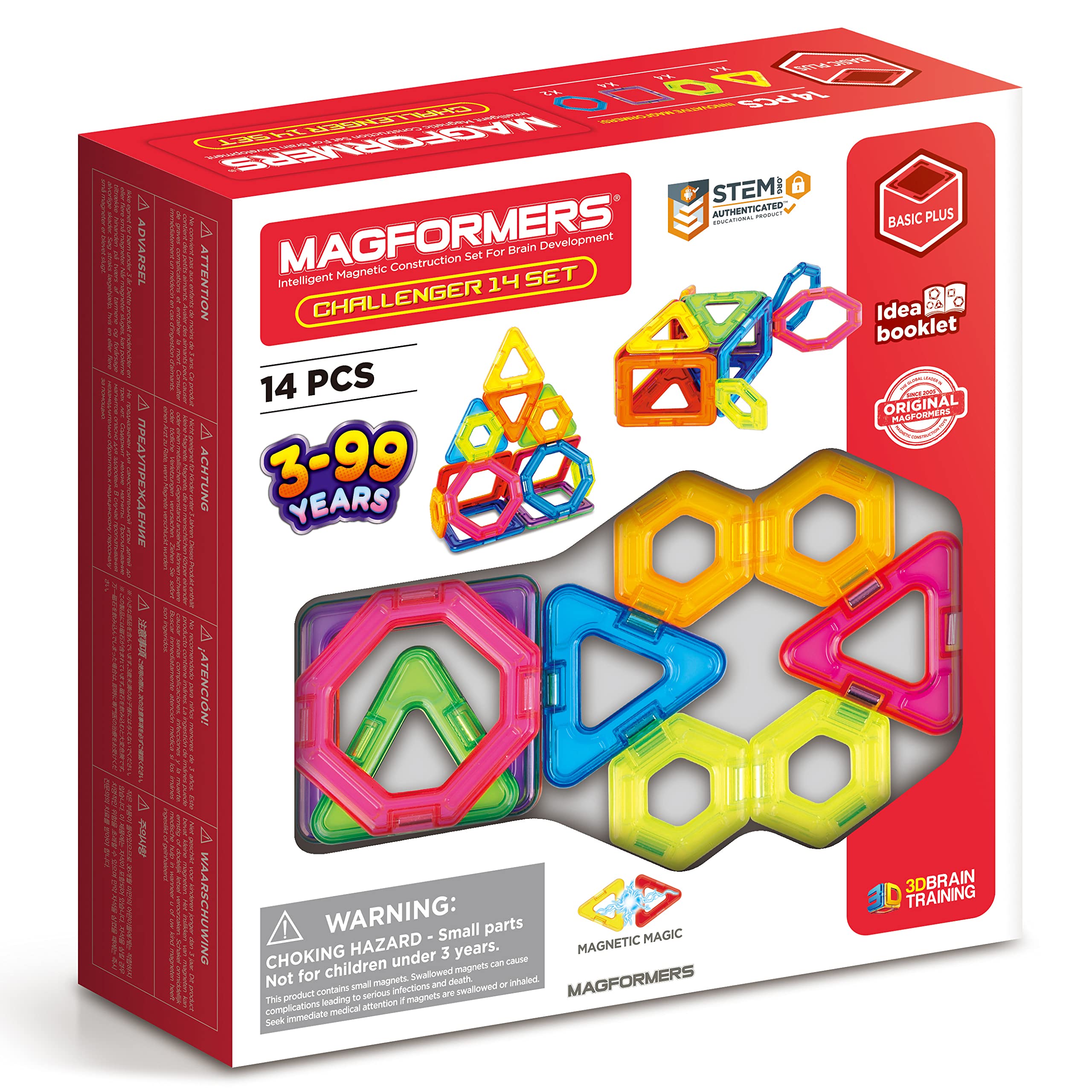 Magformers Challenger 14 Magnetic Construction Tiles Toy