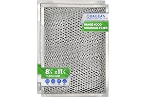 Bagean Stove Hood Vent Filter 8.50" x 11.25" LL62F Charcoal Grease Combo - Fits Ductless Broan Range Hood Filter Replacement - Metal Screen Filters Grease and Carbon Freshen Kitchen Stove Air (2-Pk)