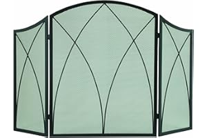 Pleasant Hearth Arched 3-Panel Victorian Gothic Fireplace Screen