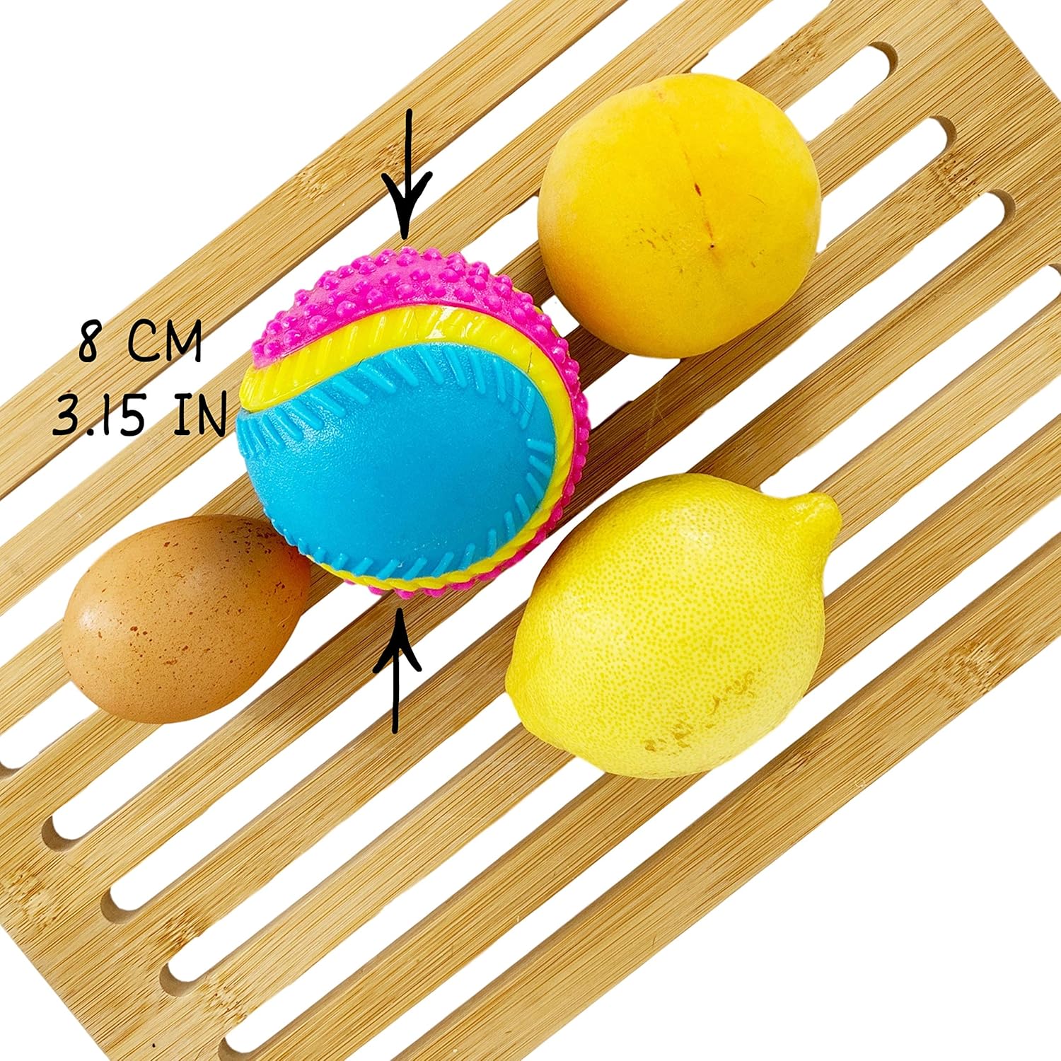 AVANZONA Dog Ball, 5 Senses Rubber Ball 8 CM, Balls for Dogs, Sensory
