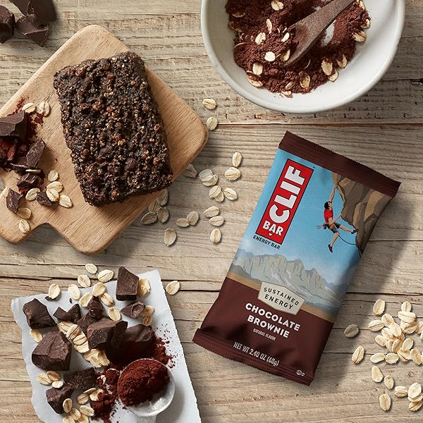 CLIF BAR – ENERGY PROTEIN BARS – CHOCOLATE BROWNIE – MADE WITH ORGANIC OATS – ENERGY BARS – NON-GMO – (15 PACK)