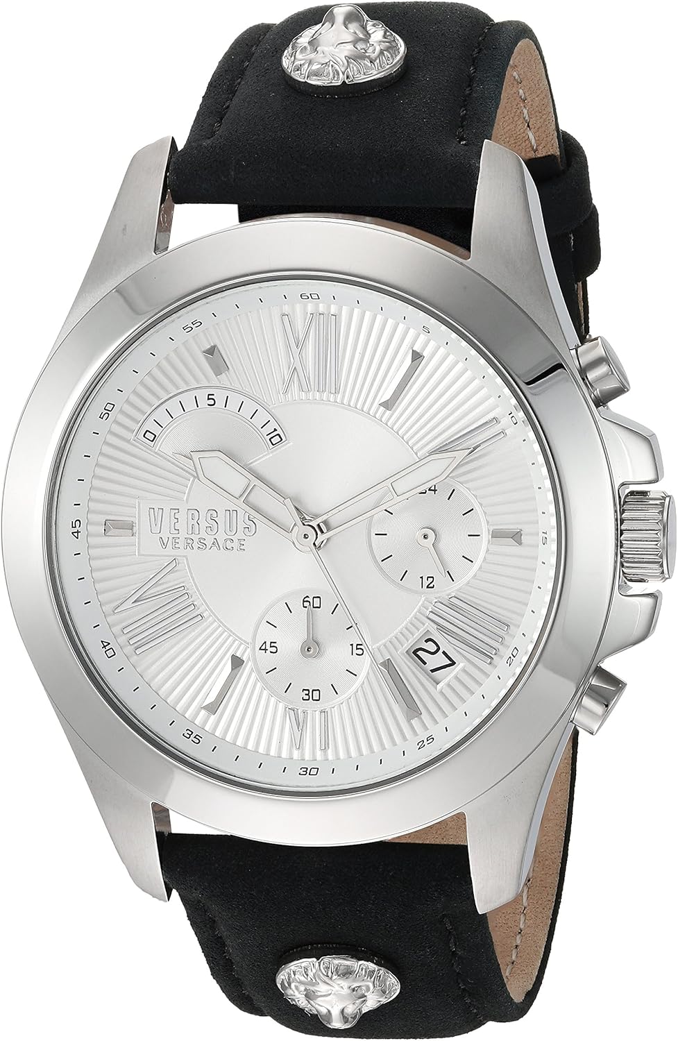 Versus by Versace Men's Analog Quartz Watch with Leather Calfskin Strap