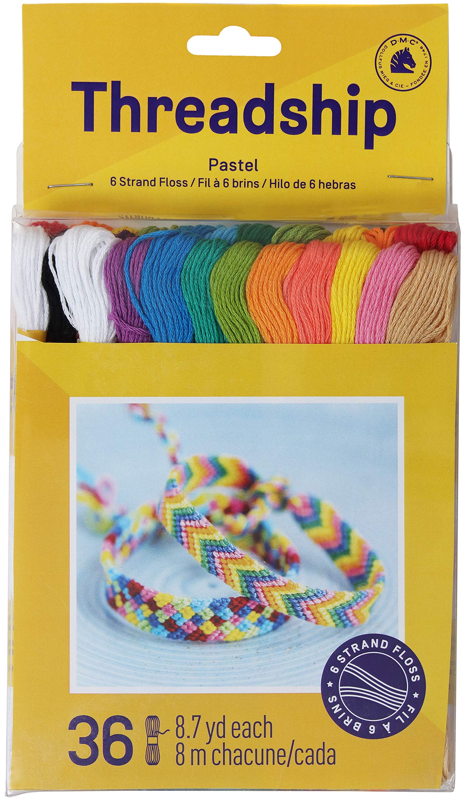 Prism 36 x 8 m Floss Pastel Divisible Stranded Cotton Skein Pack