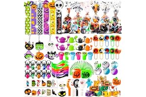 Thuodo 162 PCS Halloween Party Favors for Kids Halloween Toys Bulk Trick or Treat Goodie Bag Fillers Holiday Party Supplies School Classroom Prizes Carnival Gifts