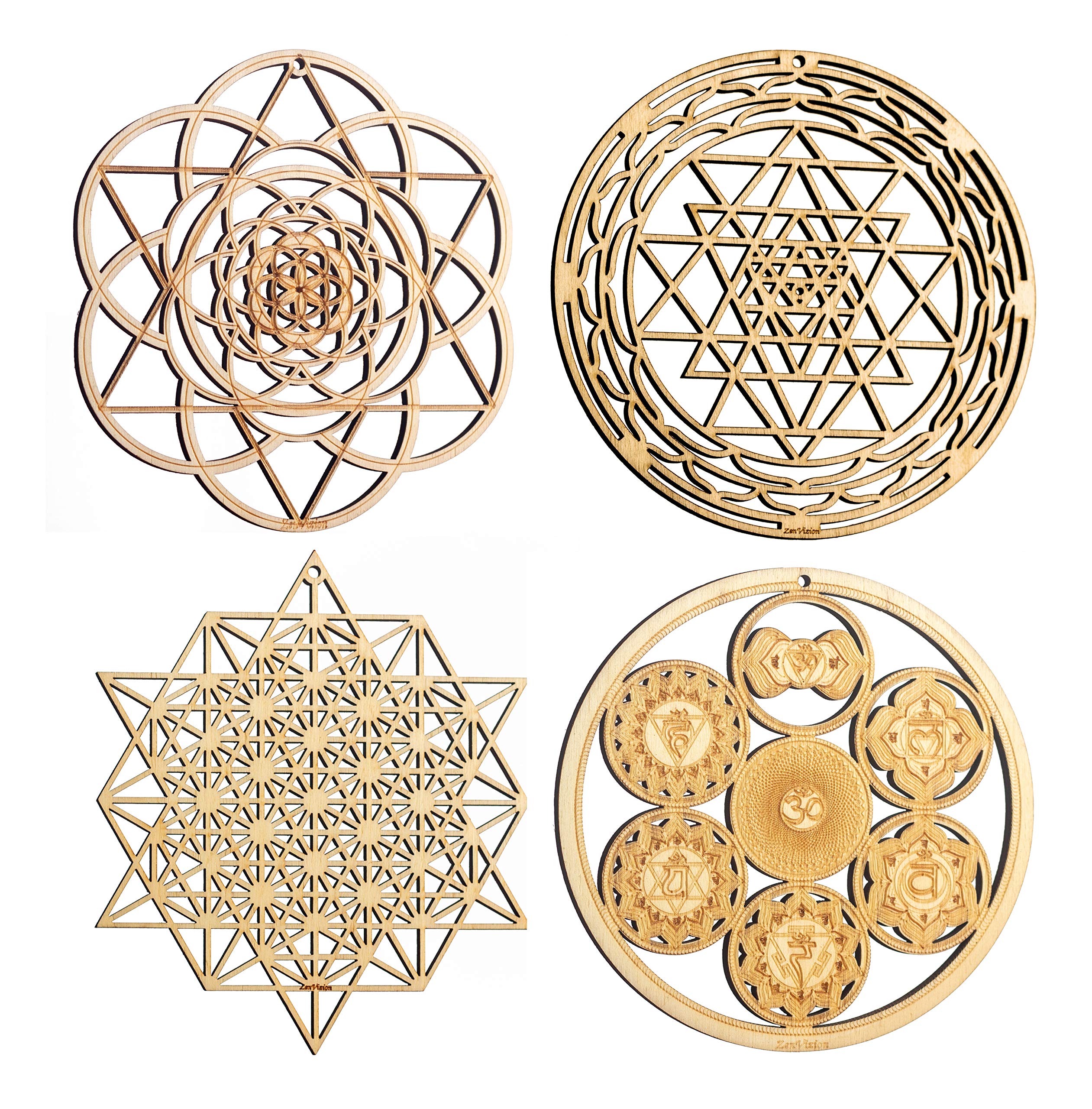 Download Zenvizion 5 31 Sacred Geometry Wall Art Set 6 4pcs Yoga Decor Sri Yantra Wall Decor Mandala