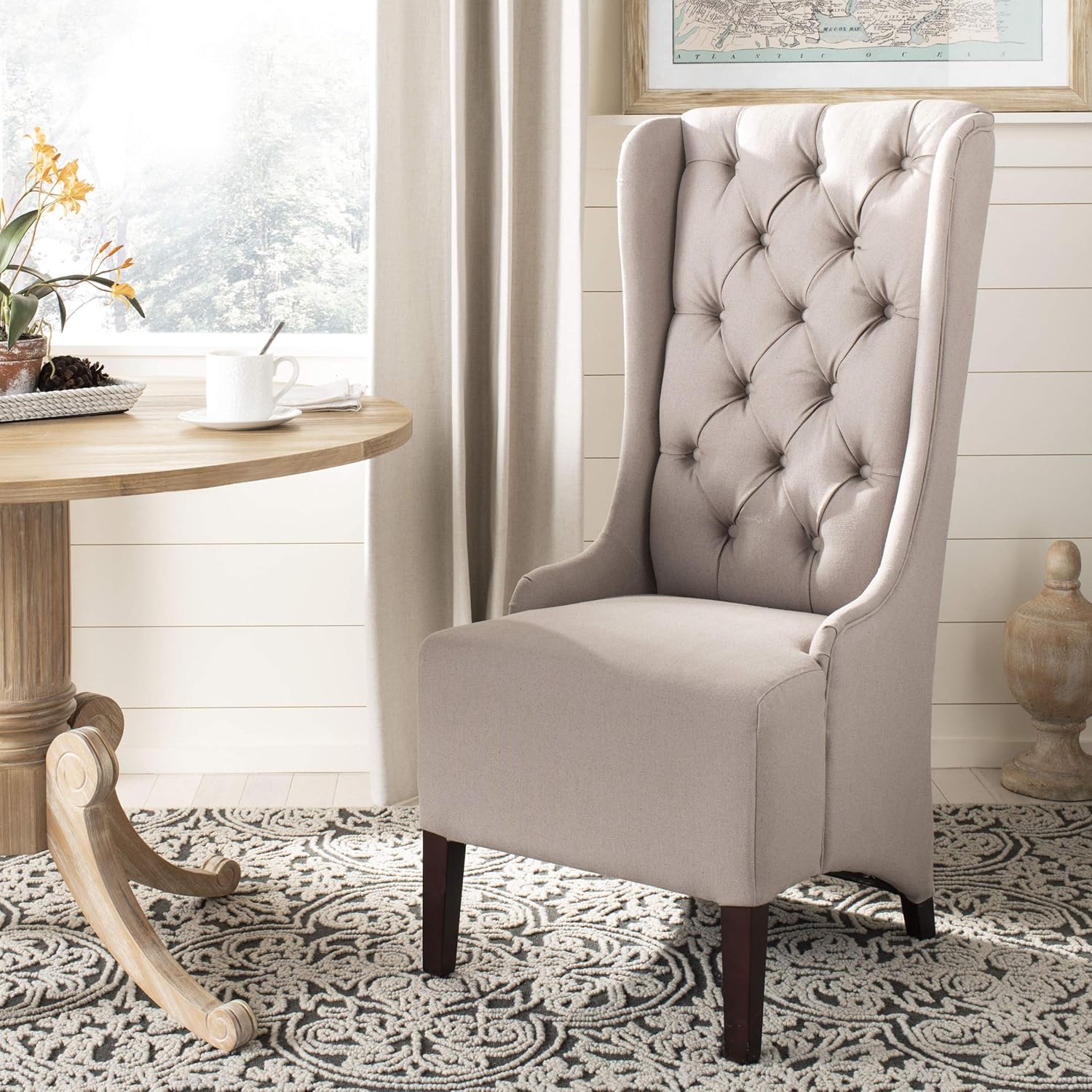 Best Safavieh Parsons Dining Parsons Stripe Linen Dining Chair