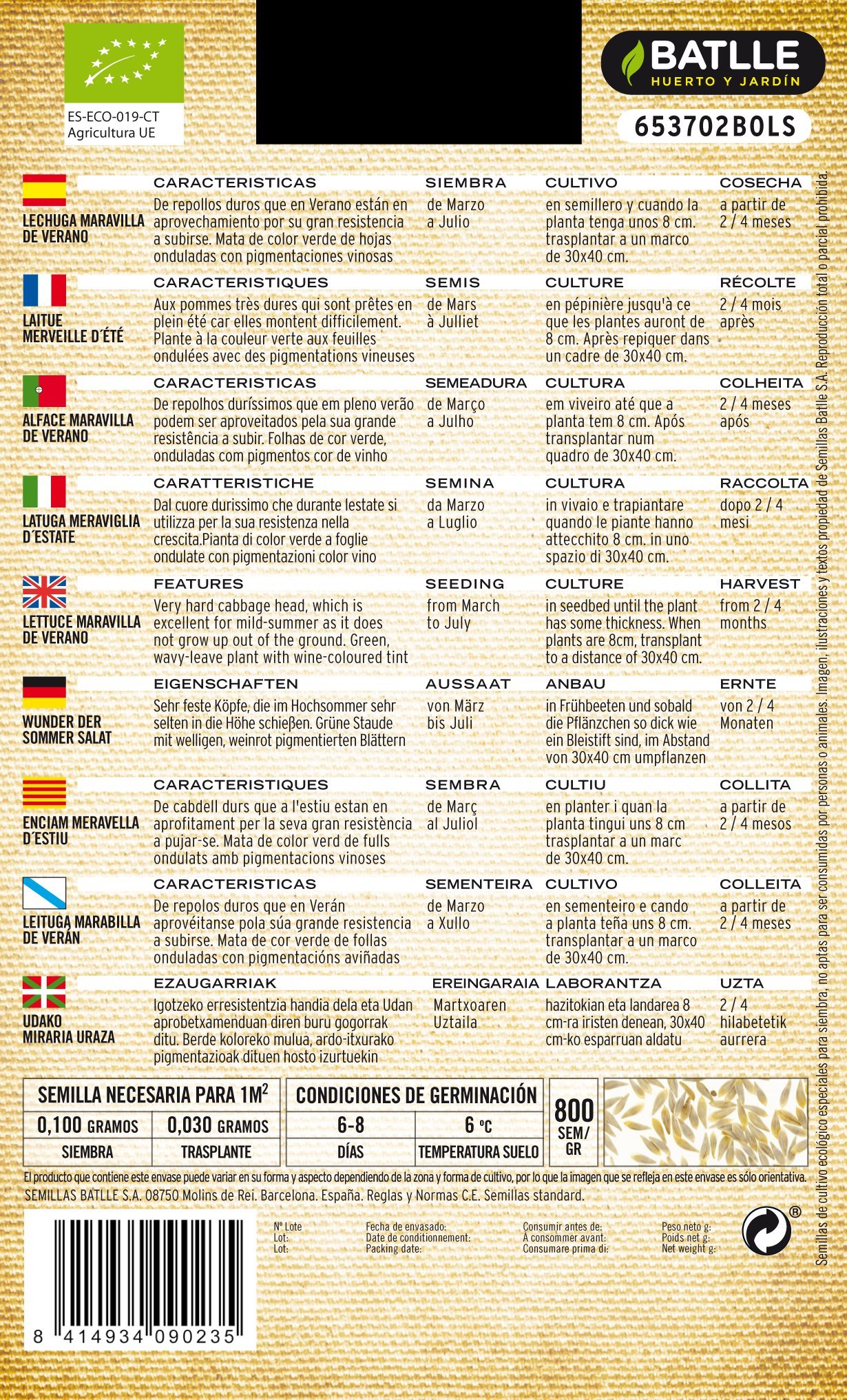 Amazon.es: Semillas Batlle: Semillas Hortícolas Ecológicas