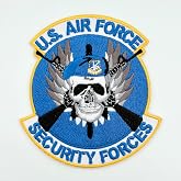 USAF Security Forces Patch &ndash; 4" Embroidered Insignia, Sew-On