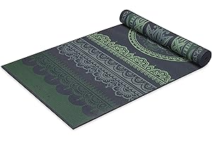 Gaiam Yoga Mat - Premium 6mm Print Reversible Extra Thick Non Slip Exercise & Fitness Mat for All Types of Yoga, Pilates & Floor Workouts (68" x 24" x 6mm Thick)
