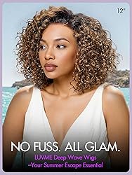LUVME HAIR 100% Human Hair Wigs Curly Deep Wave