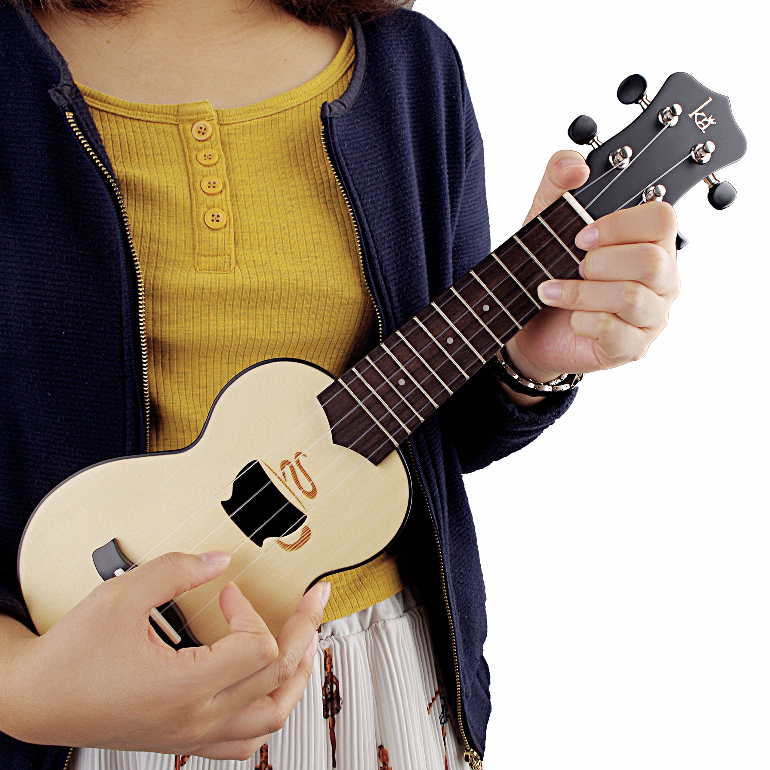 Small Kids Guitar Ukulele Nylon String 17\'\' with Zipped Carry Case (Coffee Cup Version)