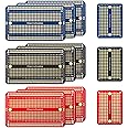 ElectroCookie Solderable Breadboard PCB Board for Electronics Projects Compatible for DIY Arduino Soldering Projects, Gold-Plated (9 Pack + 3 Mini, Multicolor Pack)