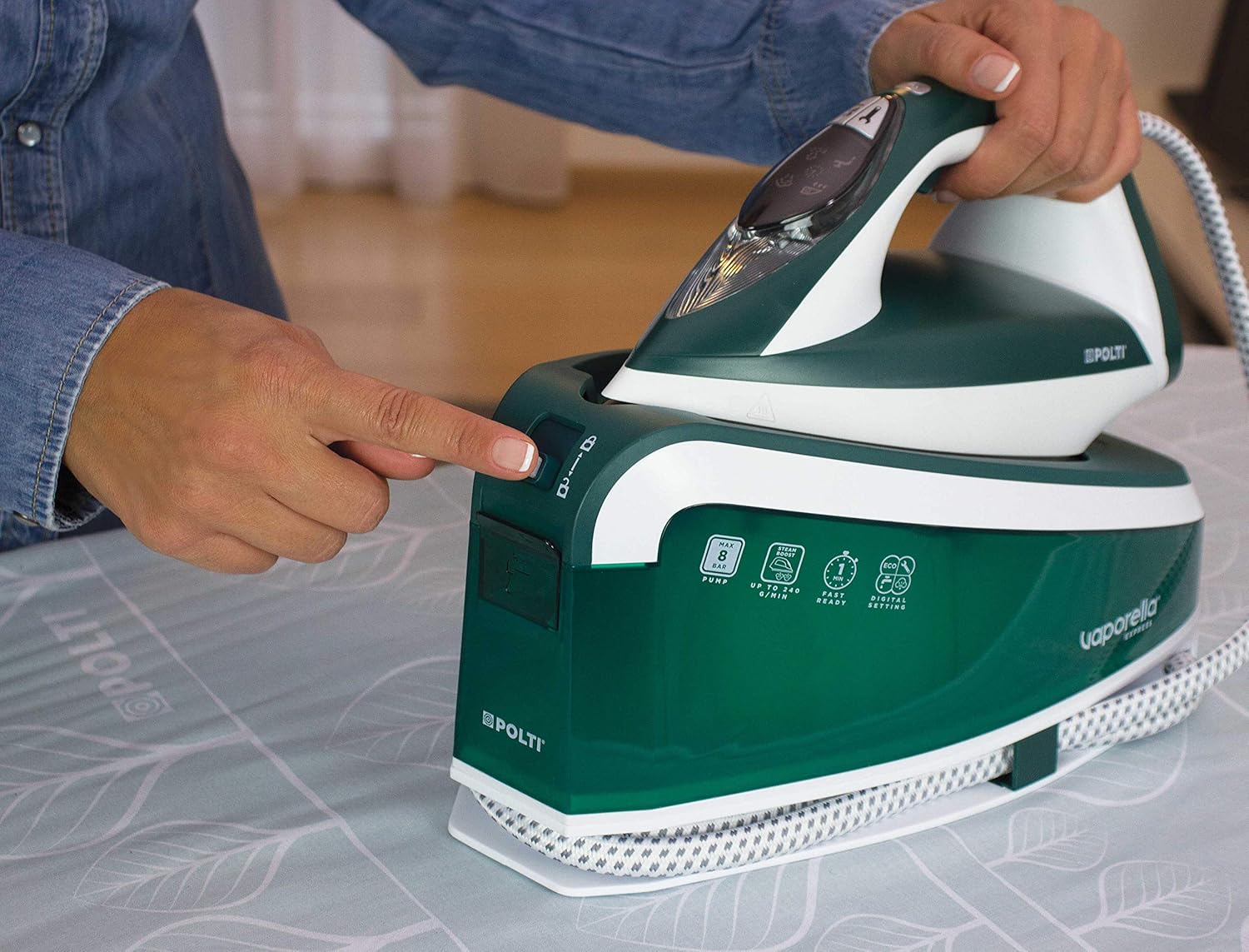 Polti Vaporella Express VE30.20 Steam Generator Iron, Eco Function, One Temperature Technology and Digital Setting - Image 4