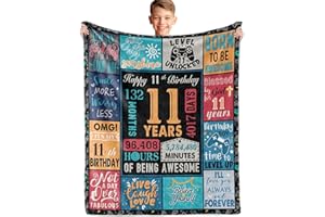 AICLIV 11 Year Old Boy Gift, Best Birthday Gifts for 11 Year Old Boy, Boys Age 11 Gifts Ideas, 11 Yr Old Gifts for Boys, 11th Birthday Decorations Blanket 60"X 50", Soft Warm Cozy Throw for Bed Sleep