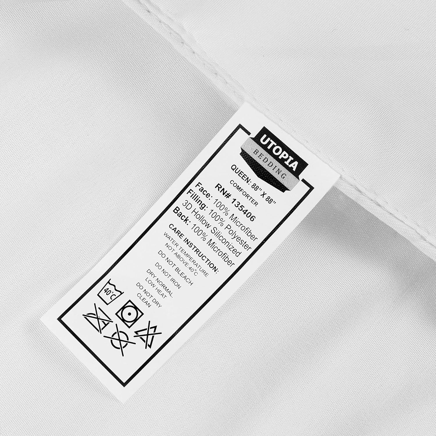 Utopia Bedding Comforter Duvet Insert - Quilted Comforter with Corner Tabs - Box Stitched Down Alternative Comforter (Queen, White): Home & Kitchen