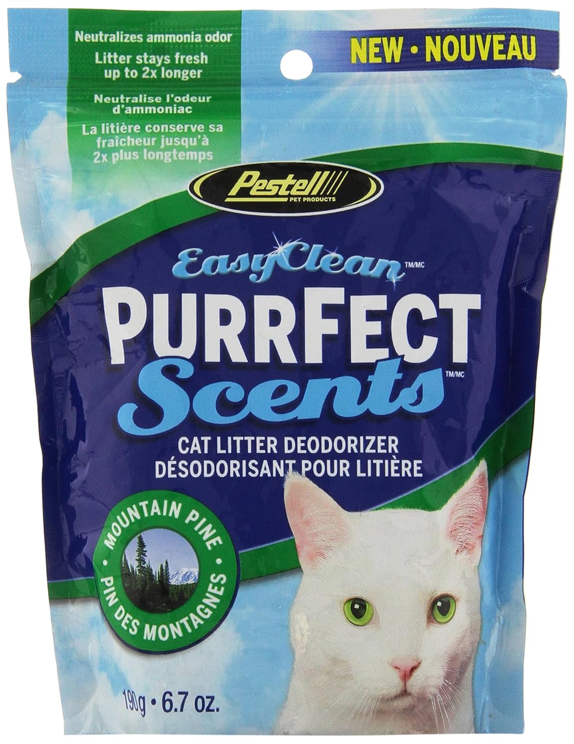 Easy Clean Purrfect Scents Mountain Pine Scented Cat Litter Box, 6.7Ounce Pet