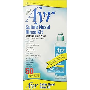 rinse saline nasal ayr kit su sinus mixture soothing applicator packets count wash bottle plus