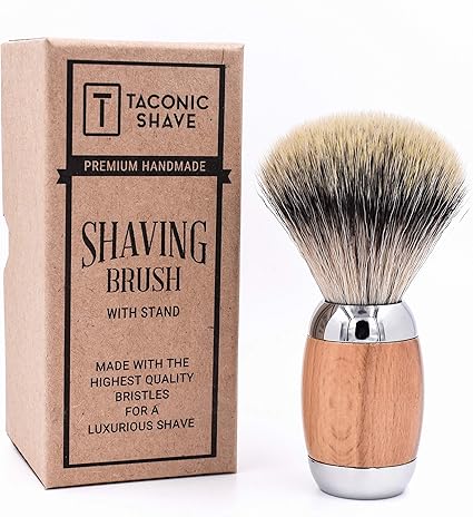 Taconic Shave S premium sintético Silvertip de lujo con brocha de ...