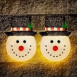 SOLLED 2 Pack Christmas Porch Light Covers, Holiday Snowman Porch Light Covers for Outdoor Christmas Decorations
