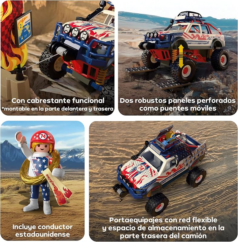 | Carros | Camião todo-o-terreno | Camião Todo-O-Terreno com Placas de Guincho e Ponte | Brinquedo Infantil desde os 4 anos | 72061