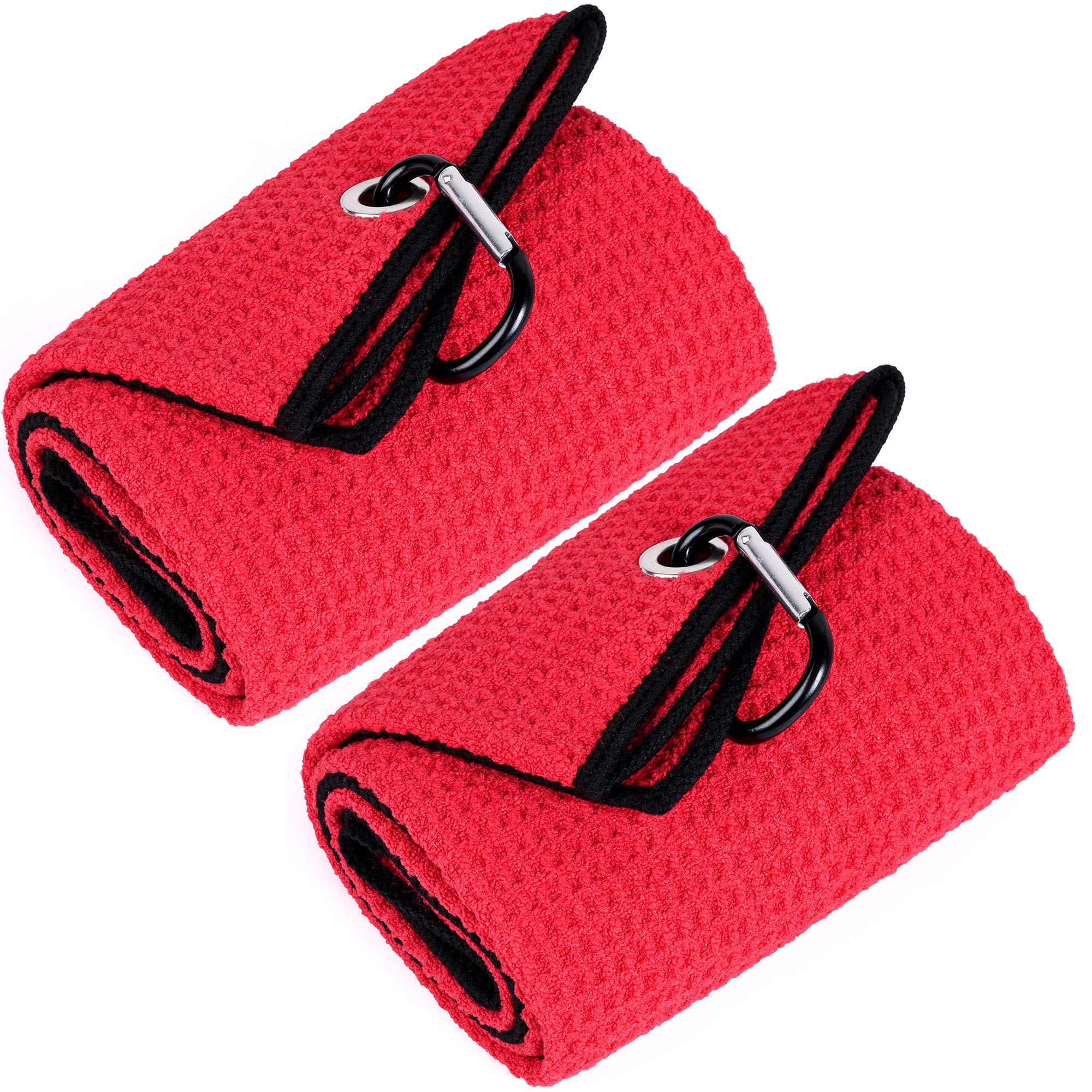 Mile High Life Golf Towel | Tri-fold Waffle Towels | Premium Microfiber Fabric | wiith Heavy Duty Carabiner Clip