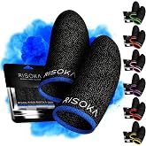 RISOKA 10 Pieces Gaming Finger Sleeves - Perfect Touchscreen Glide | Thumb Sleeve For Mobile Games - Dedales Gamer Profesionales - Phone Accessories