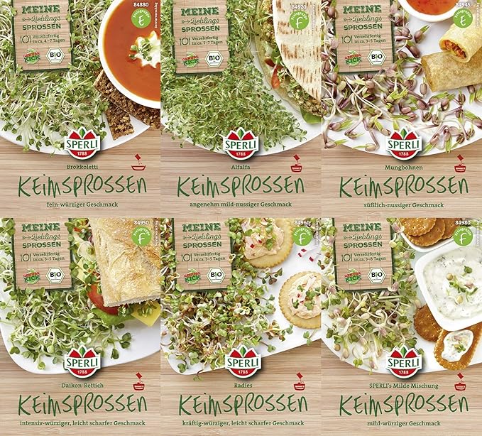 Sperli BIO-Keimsprossen-Set 6 Sorten