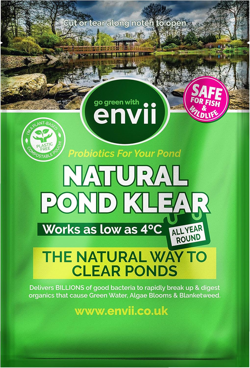 Envii Natural Pond Klear Clear Water Treatment For Wildlife Ponds