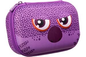 ZIPIT Wildlings Pencil Box for Girls, Large Capacity Cute Pencil Case for School, Stationery Organizer Box, Purple