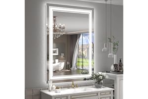 GOLOMO 24x36 LED Bathroom Mirror with Lights, LED Dimmable Vanity Mirror for Wall, Backlit and Front Lighted Mirror, Anti-Fog, Shatterproof (Horizontal/Vertical)
