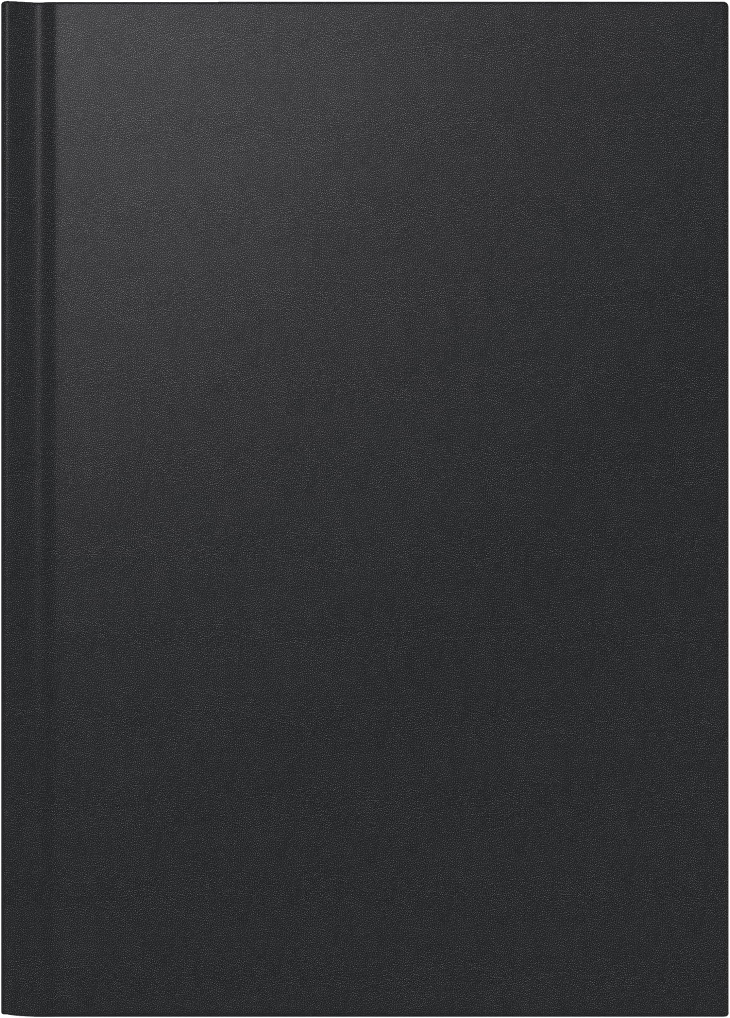 BRUNNEN Book Calendar Model 798 (2025), 1 Page = 1 Day, A5, 432 Pages, Balacron Cover, Black