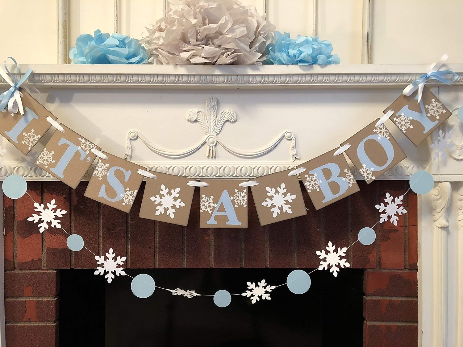 Amazoncom Little Snowflake Baby Shower Decorations Winter Baby