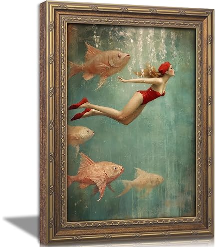 Amazon.com: Impact Posters Gallery Ocean Dragon Lady Mermaid and