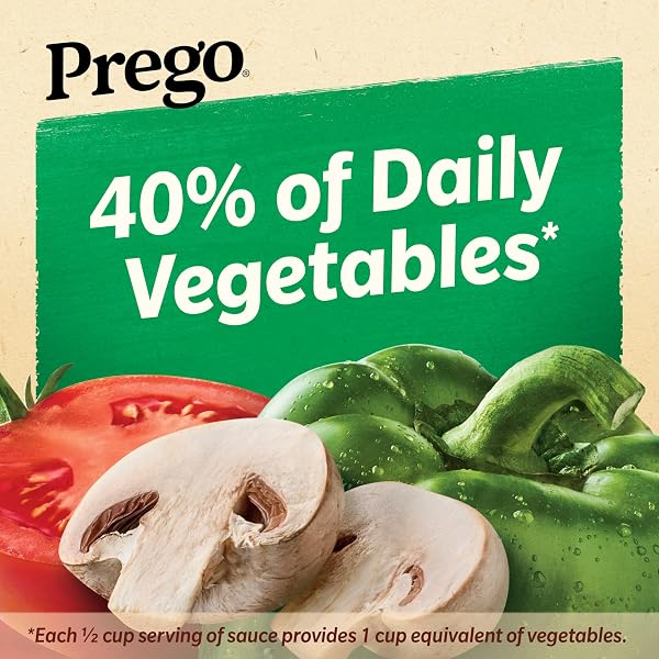 PREGO CHUNKY MUSHROOM AND GREEN PEPPER PASTA SAUCE, 23.75 OZ JAR