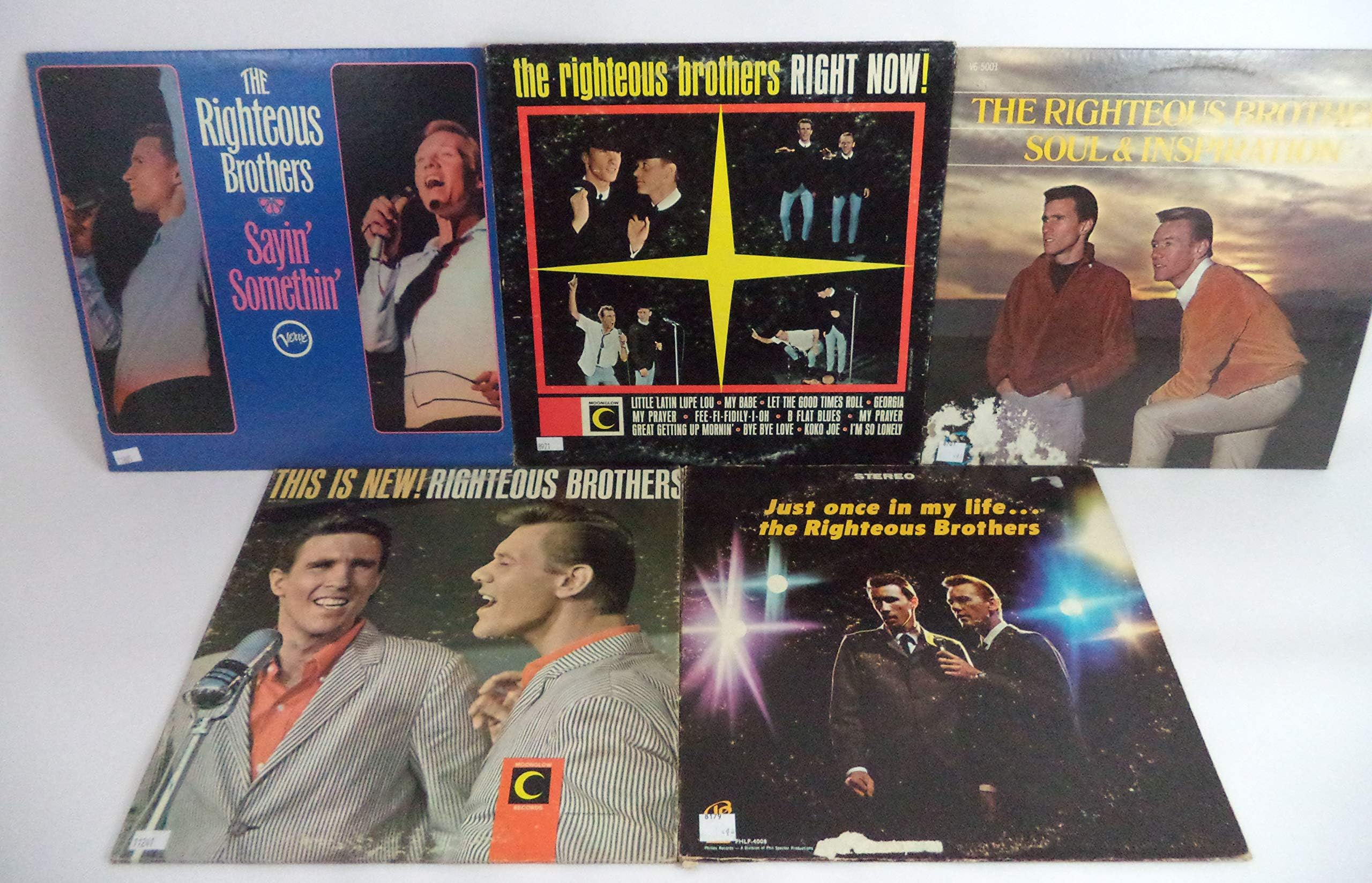 The Righteous Brothers Lot of 5 Vinyl Record Albums Just Once in My Life and more