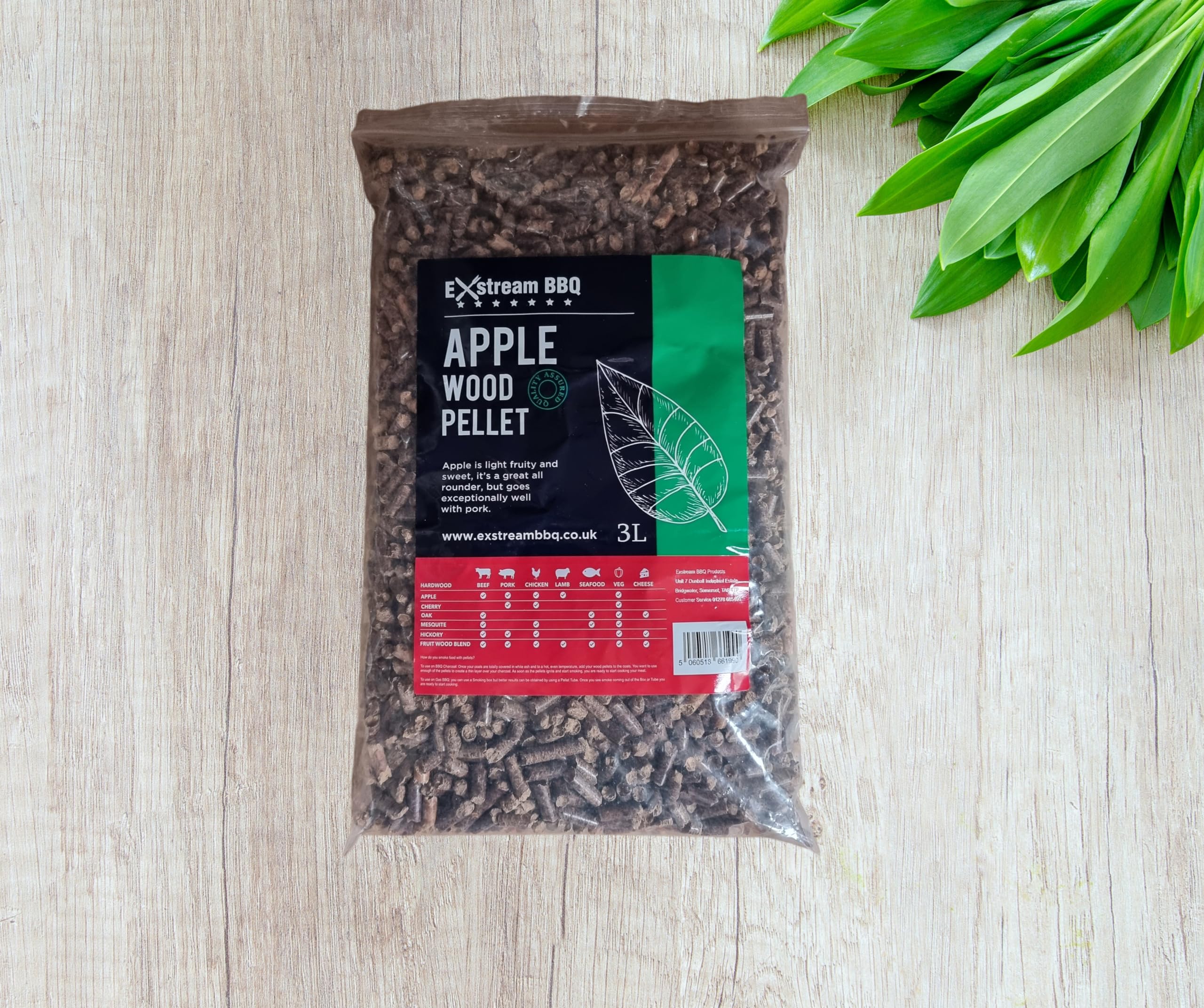 Exstream BBQ 3L Pellet - 8 Species - For Use With Ninja Electric Smokers & Ooni Pizza Ovens (Apple)