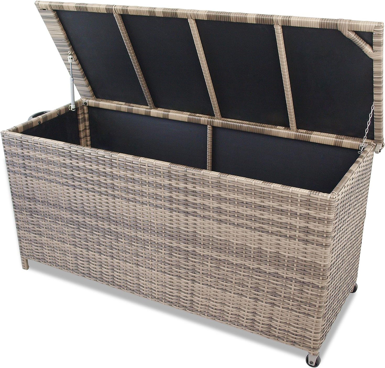 Garden Cushion Storage Box with Hubautomatik 133 x 65 x 55 CM Poly