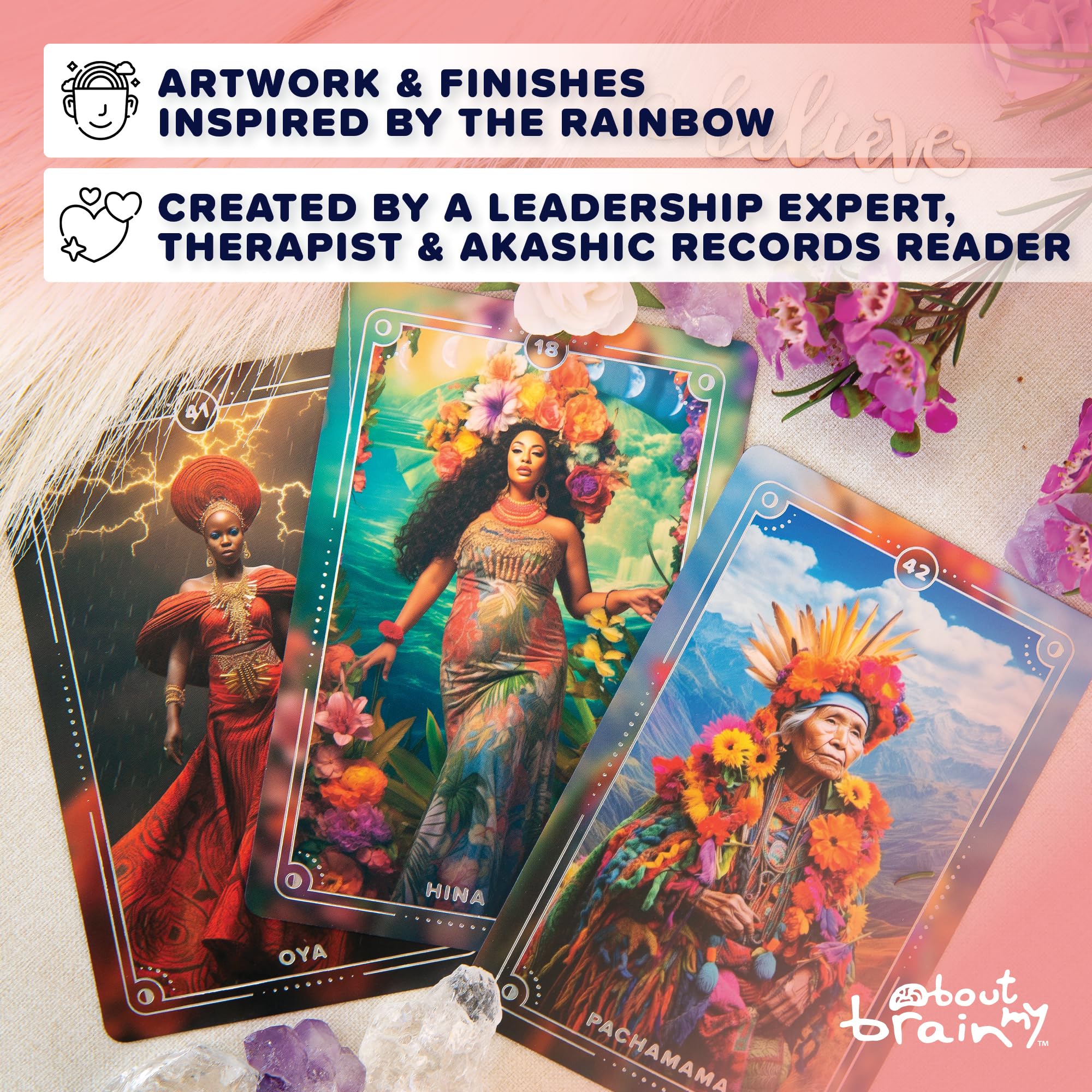 Goddesses of The World | Edition 1 | Goddess Oracle Deck | 60 Oracle Cards and Pocket Guidebook | Complement Your Tarot Card Practice